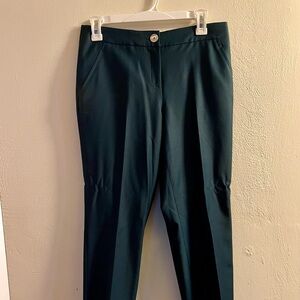 Ted Baker Elegant Dark Green Chintz Curved Suit Trouser
